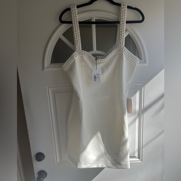 Odd Muse White Pearl Mini Dress-Size XXL - Picture 2 of 4